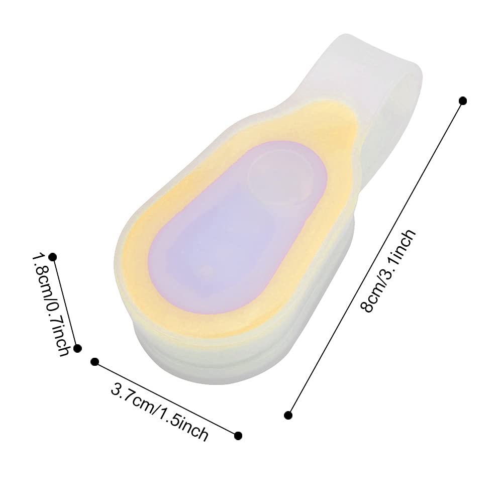 Night Cycling Running Light, LED Flash Light Lamp Warning, Clip on Clothes Belt Bag, Light for Backpack Clothing (Yellow)