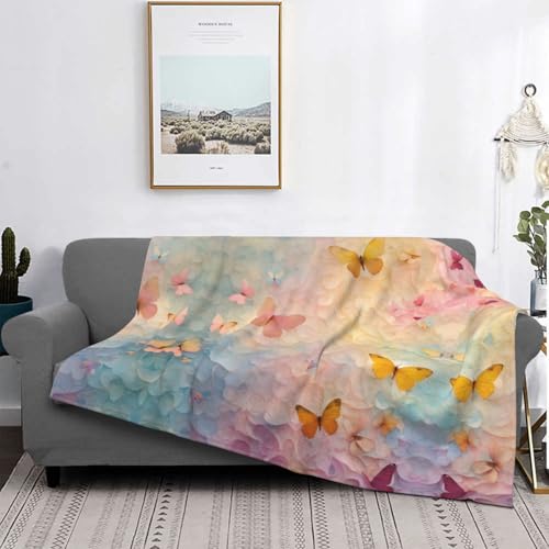 Couverture de lit microfibre EdWal légère avec imprimé papillon - 5