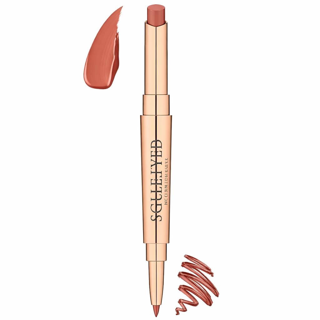 Lip Duo 2-in-1 Lipstick & Liner from Sculpted by Aimee (Nude) - Travel-Friendly, Double-Ended Lip Duo to Sculpt, Shape & Colour Lips