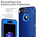 Mieziba for iPhone 8 Case,iPhone 7 Case,[Built in Screen Protector] Heavy Duty Shockproof Dust/Drop Proof [3 Layers] Full Body Protection Rugged Cover Case,Blue