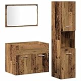 Couleur: Bois ancien Solivagant Ensemble de mobilier de Salle de Bain 3 pcs Bois Ancien,(35.35 KG)
