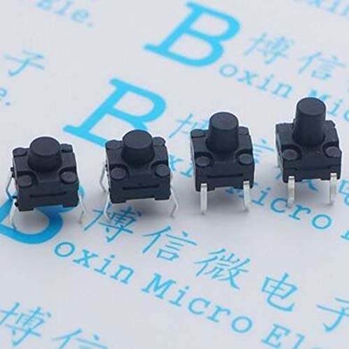 Gimax 100pcs 6x6x8 Waterproof Touch Micro Switch Connector TV Induction Cooker Button Copper Feet 6 6 8H Dust - (Color: 500pcs a pack)