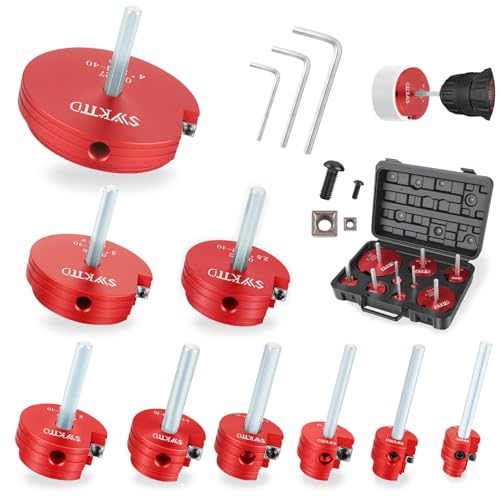 9pcs PVC Pipe Reamer Kit PVC Fitting Saver with 1/2 Drills - 1/2 3/4 1 1-1/4 1-1/2 2 2.5 3 4 Inner Socket Fitting Saver For SCH40 CPVC ABS.