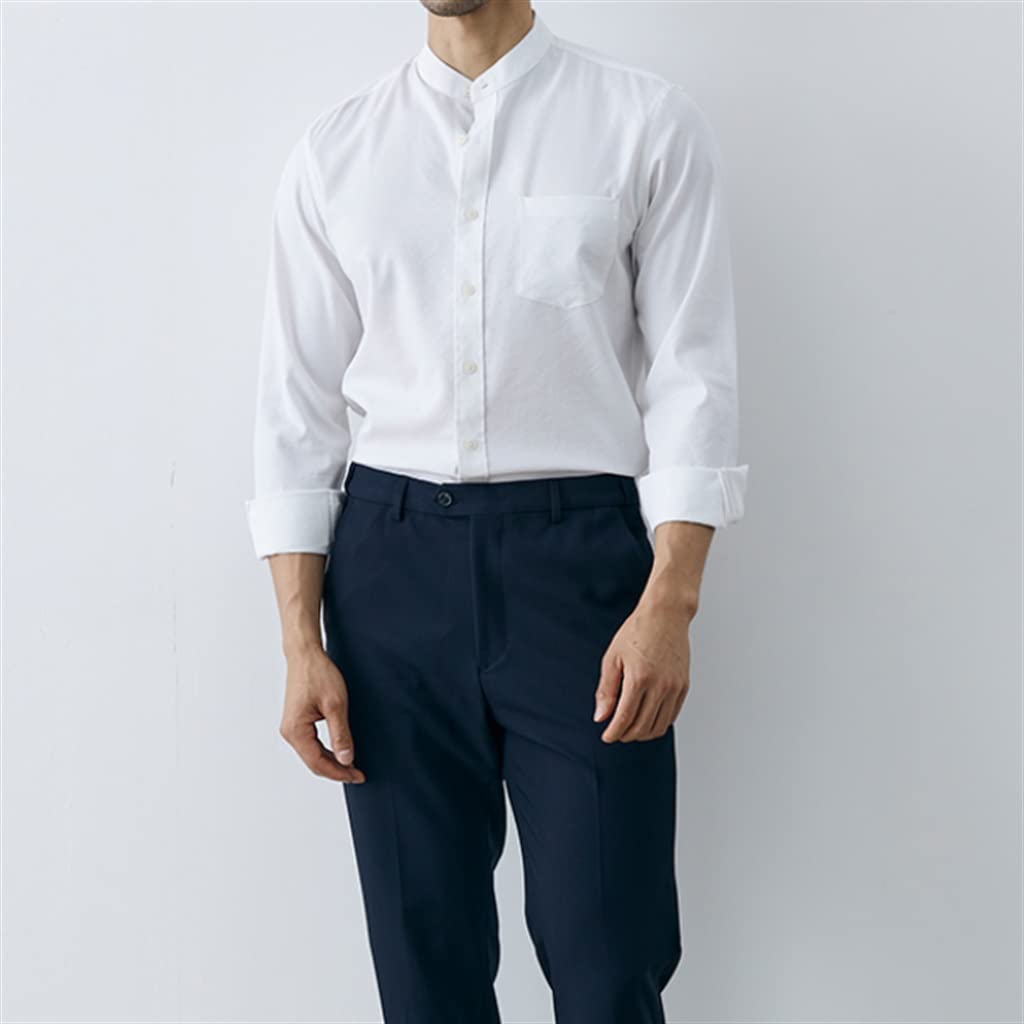 Amazon.co.jp: n/a メンズビジネススタンドカラーシャツ