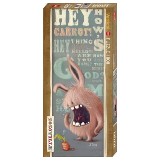 Heye 29742 - Rompecabezas Vertical, Zanahoria Vertical 1.000 Partes, Zozoville, Multicolor