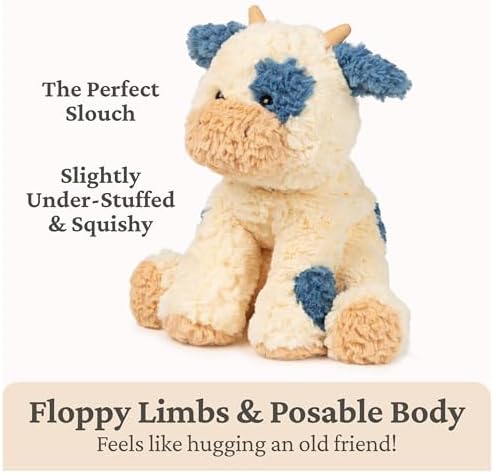 GUND Cozys Collection Cow, Stuffed Animal for Ages 0 and Up, Spring Decor Plush Toy, Cream/Blue, 10” — view 2