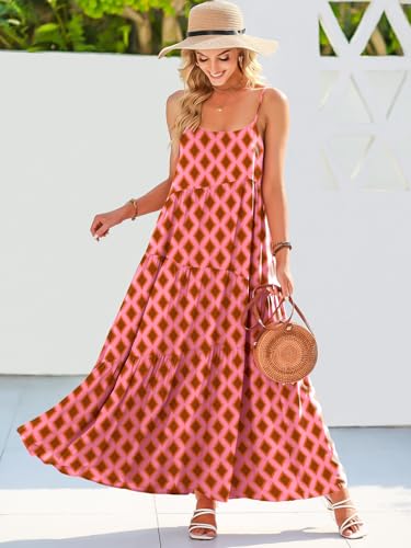 Image of ANRABESS Women Summer Casual Loose Sleeveless Sundress Spaghetti Strap Flowy Boho Linen Beach Vacation Maxi Long Dress