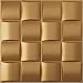 Ekena Millwork 19 5/8"W x 19 5/8"H Baile EnduraWall Decorative 3D Wall Panel, Gold (12-Pack for 32.04 Sq. Ft.
