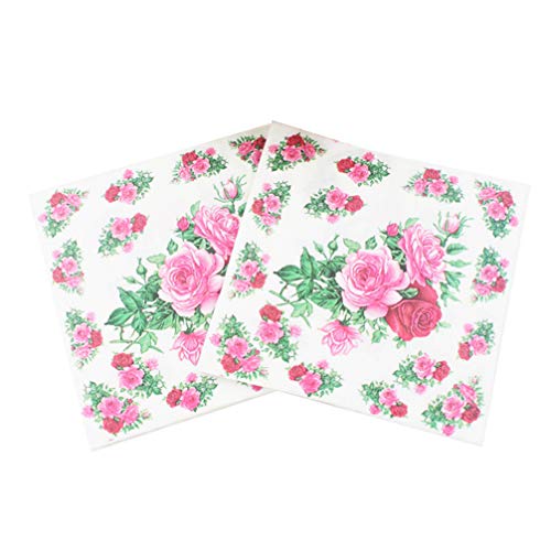 Guardanapos descartáveis Amosfun 100 peças de papel decorativo de tecido impresso em papel para fest