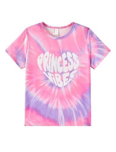 Image of PATPAT Girls Crewneck Short Sleeve Graphic Tees Animal Print Shirts Cute Summer Outfits 5-12 Years