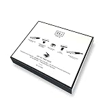 El más completo set para la degustación del vino. Contiene: Un escanciador para vinos que permite servirlos de manera delicada. Un escanciador de espumosos para que el vino rompa en la copa y no en el suelo. Un tapón para conservar mejor el vino. Un anillo anti-gota para evitar manchar la botella y la mesa. Y un oxigenador para extraer todos los aromas y propiedades de los vinos jóvenes y crianzas.
