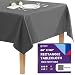 Gee Di Moda Rectangle Tablecloth - 60 x 102 Inch - Charcoal Rectangular Table Cloth for 6 Foot Table in Washable Polyester - Great for Buffet Table, Parties, Holiday Dinner, Wedding & More