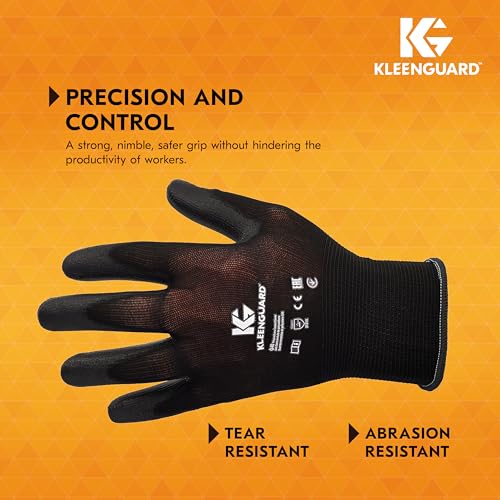 Image of KLEENGUARD G40 Polyurethane Coated Gloves,High Dexterity, Black, 12 Pairs /Bag, 5 Bags /Case