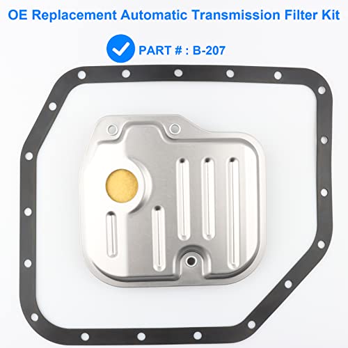 Automatic Transmission Filter Kit, Replace B-207 Compatible with Toyota Scion 1.5L 1.8L - 2009-2016 Corolla, 2007-2018 Yaris, 2001-2005 Celica, 2000-05 Echo, 03-06 09-13 Matrix, 08-14 xD, 04-06 xA xB - Thumbnail 2