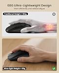 ProtoArc Bluetooth Wireless Mouse, USB C Mouse, EM15 Rechargeable Compact Portable Type C Wireless Mice for Laptop, Tablet, PC, Windows, Mac OS - Black