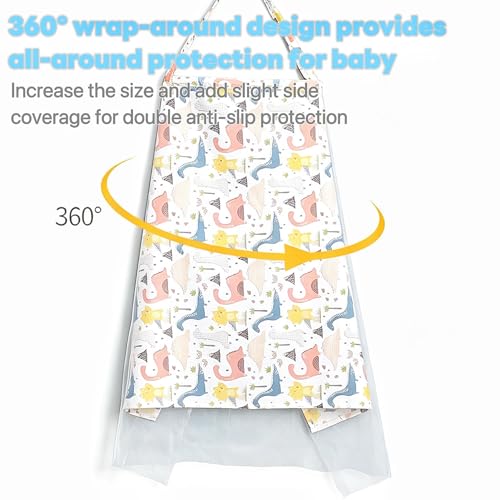 Image of Sunkizzrs Cotton 360 Nursing Covers for Breastfeeding -Feeding Cover Breastfeeding Mother -Feeding Covers for Nursing Mom -Feeding Scarf Breastfeeding with Mosquito Net for Baby Stroller