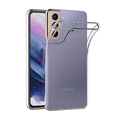 AICEK Hülle Compatible für Samsung Galaxy S21 5G Transparent Silikon Schutzhülle für Samsung S21 5G Case Clear Durchsichtige TPU Bumper Galaxy S21 5G Handyhülle (6,2 Zoll)