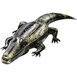 Liliful 1 Pcs 49 Inch Inflatable Alligator Pool Float Floating Alligator Decoy for Pool Long Inflatable Crocodile for Adults Swamp Safari Birthday Party Pond Garden Patio