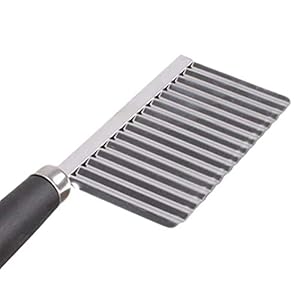BESTONZON Wavy Edge Fruit and Vegetable Knife Stainless Steel Kitchen Tool Potato Chopper Knife