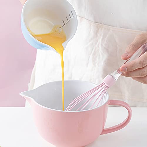 Gaolinci Simple Solid Color Kitchen Ceramic Mixing Bowl, 1 Quart Large Bowl, With Pouring Spout And Handle #TOP1