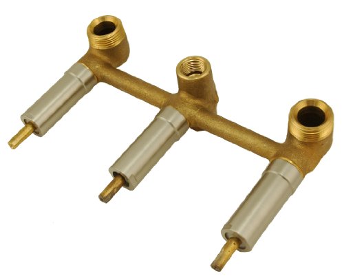 8" Three-Handle Tub And Shower Faucets, Washerless, Satin Nickel Finish, Porcelain Handle - Plumb Usa 34580Sn #TOP1