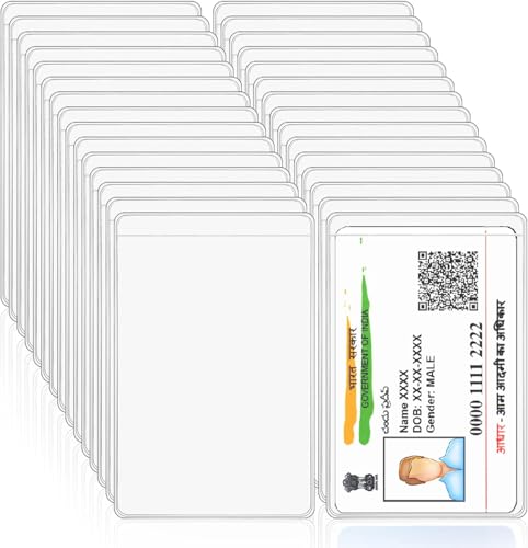 Image of Fairus Card Protector, Plastic Card Holder for Aadhar Card, Credit Card, Business Card, Pan Card, Driving License Waterproof Cards Plastic Protector (20)