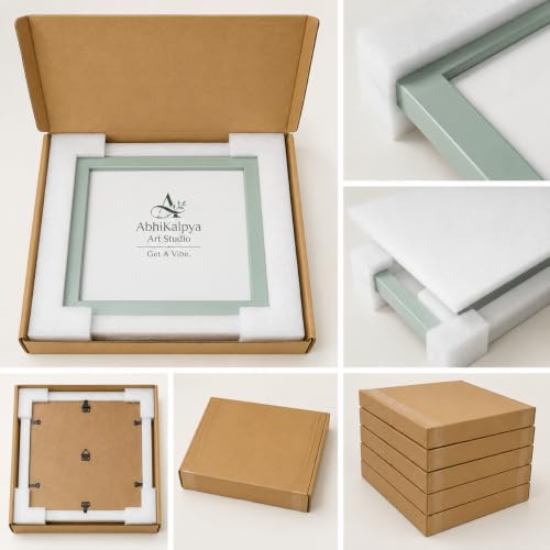 Image of AbhiKalpya Art Studio A3 Size Photo Frame Wall Hanging for Artworks, 12 x16 inch Photo Frame (MINT GREEN), Set of 3
