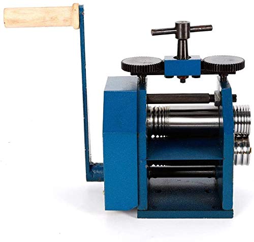 Manual Rolling Mill Machine - 3" Roller Manual Combination Rolling Mill Flatten Machine - Jewelry DIY Tool & Equipments Gear Ratio 1:6 for DIY Jewelers Craft professional (Roll presser: 75mm) - Thumbnail 2