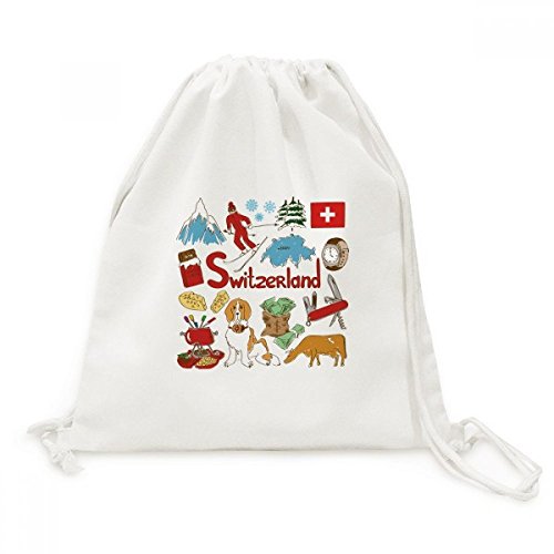 Voyage Suisse sac à dos cordon en toile pour randonnée et loisirs
