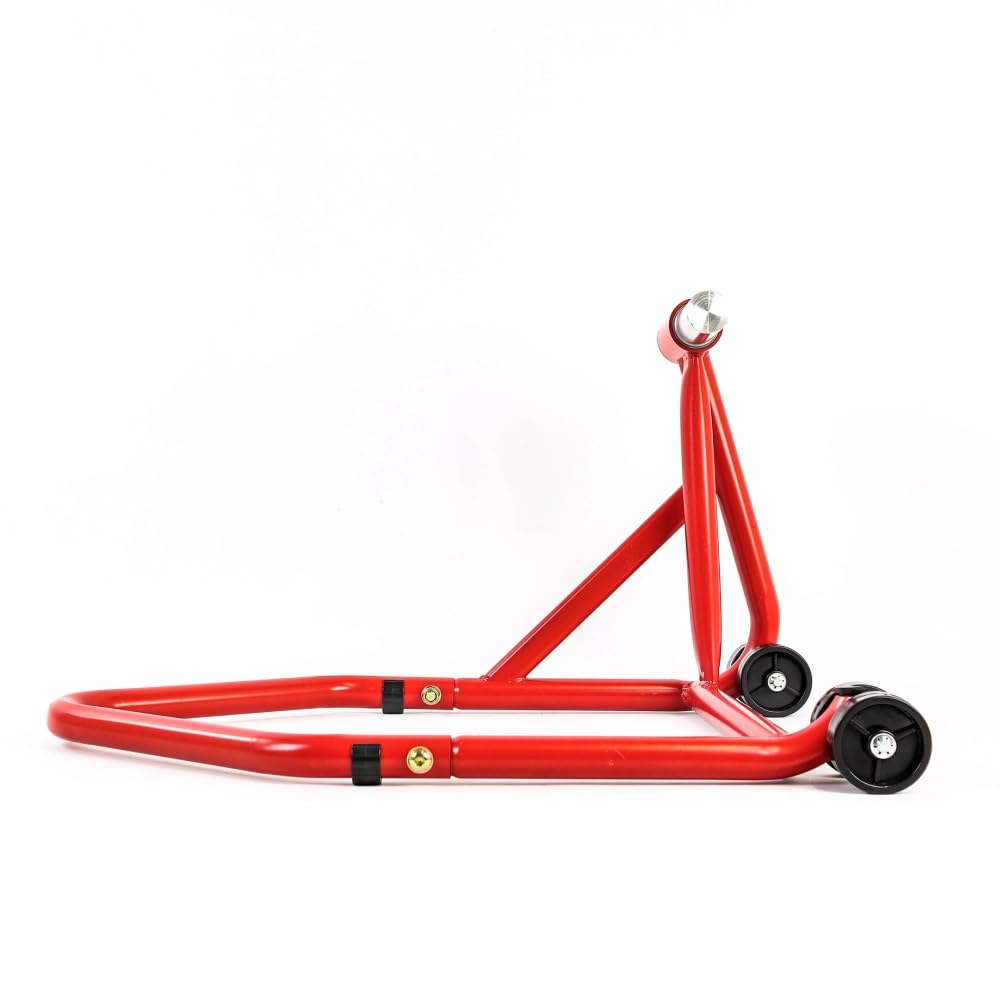 Béquille d'atelier Arriere monobras pour Levage Moto Triumph Tiger Sport Sprint Dayton 955 T595 Speed Triple 97-20/ KTM 1290 SP GT/R 14-23 en axe 27.5mm - Rouge