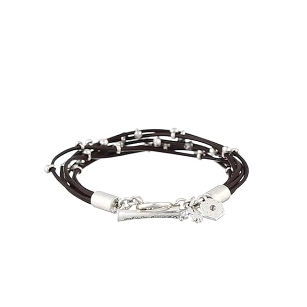 Lucky Brand Silver Leather Bracelet