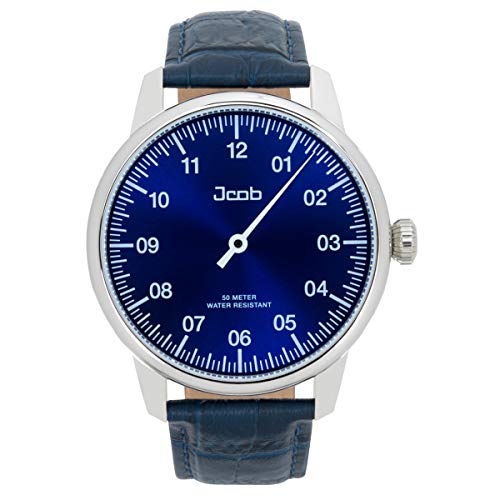 Preisvergleich Produktbild Jcob Einzeiger Uhr JCW003-LS03 Herren Blau Lederarmband Blau