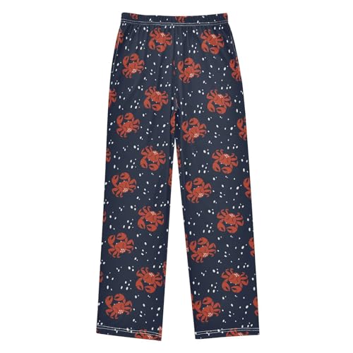 Boys' Pants Crab Sea Animal Dark Pattern Long Bottoms Jogger Pants Elastic Waist Trousers with Pockets S-XL
