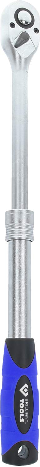 BRILLIANT TOOLSBT022992 1/2 Inch Telescopic Reversible Ratchet [Powered by KS Tools]