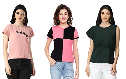 Image of DHRUVI TRENDZ Women Tops | T Shirt for Women | Tops for Jeans for Women | Western Tops for Women Stylish | T-Shirt for Women