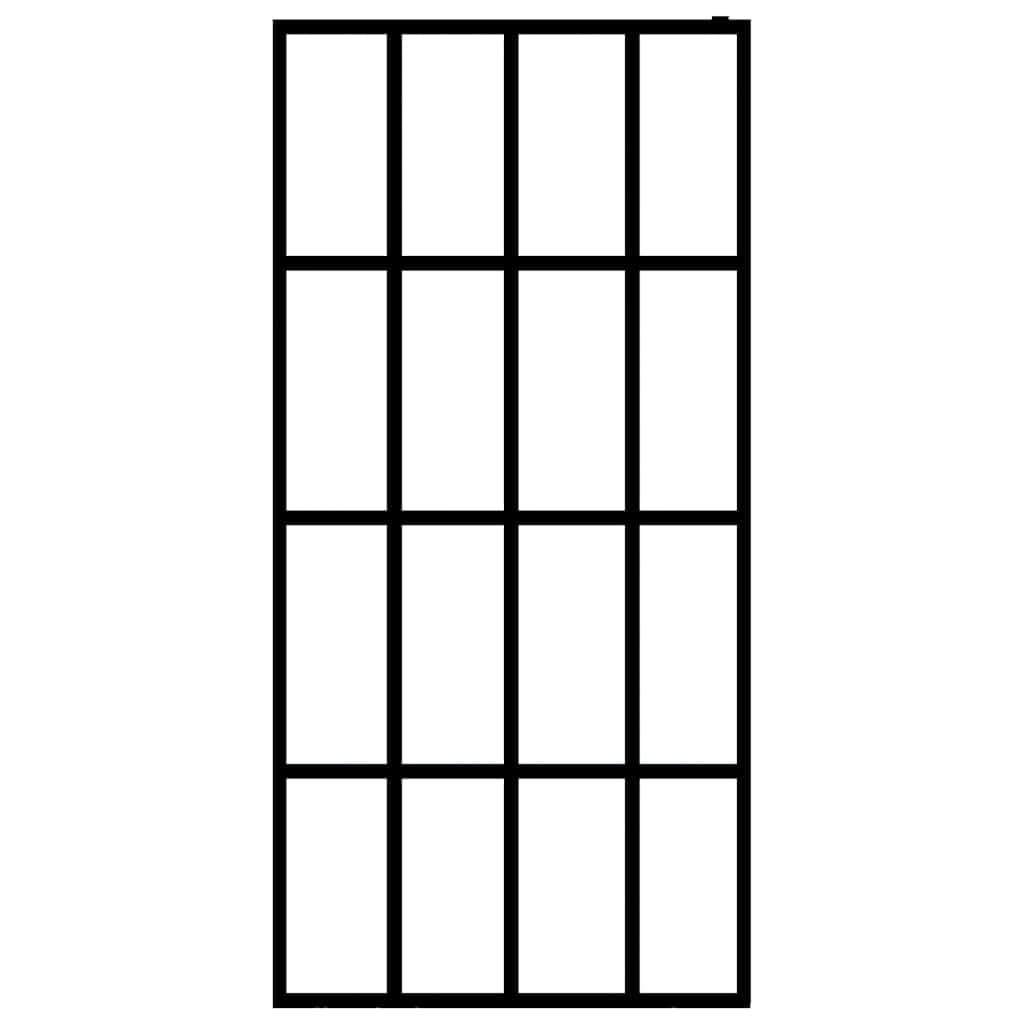 Parete doccia walk-in, vetro di sicurezza da 5 mm, 140 x 195 cm, telaio in alluminio, 4 pezzi, regolabile, paraspruzzi, bagno, sanitario, facile da montare