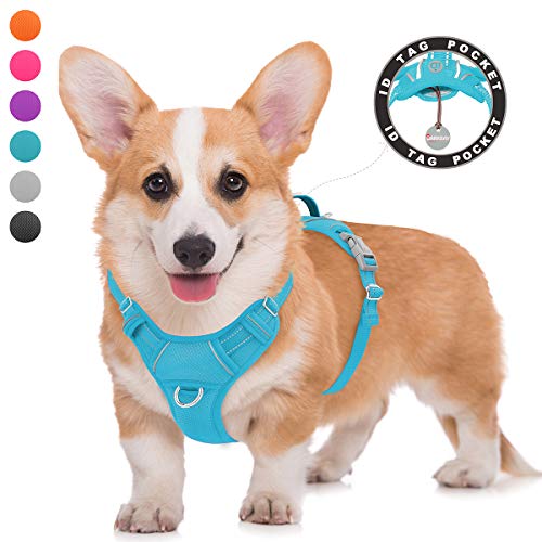 BARKBAY No Pull Dog Harness Large Step in Reflective Dog Harness with Front