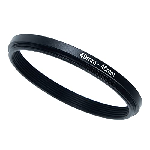 Image of 49mm to 46mm Step-Down Ring Filter Adapter for All Brands UV ND CPL Metal Ring Step-Down Rings Adapter Filter (49mm-46mm)