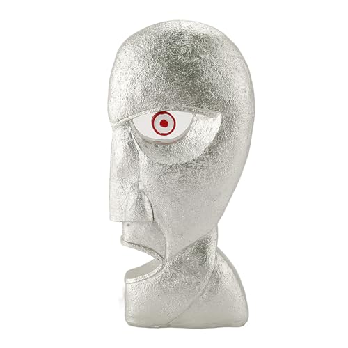 TOPINCN Abstract Half Face Statue, Smoothly Lines Hand Painted Face Art Figurine Collectible Head Sculpture for Music Lovers, Face Resin Figurine, Decoration for Home Desktop Garden