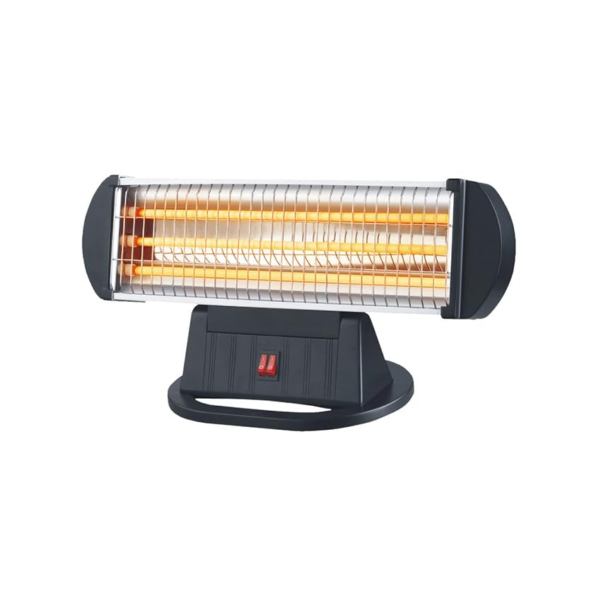 Estufa de cuarzo 3 barras, anti-vuelco, 400-800-1200W, ideal para calentar espacios reducidos y mejorar la temperatura en invierno.