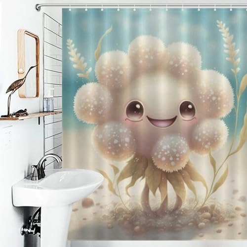 Rideau de douche fleurs imperméable polyester lavable 152x183cm - 6
