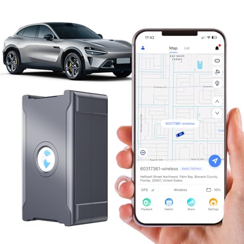 Localizador GPS para Coche y Moto, Batería 90 Días, Seguimiento en Tiempo Real, Imán Potente, Cerca Virtual, Historial de Rutas, Se Necesita Suscripción Rastreador GPS