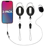 Phone Assured Retractable Phone Tether (2-Pack) – Durable Clip-on Leash for Anti-Drop & Anti-Theft Security