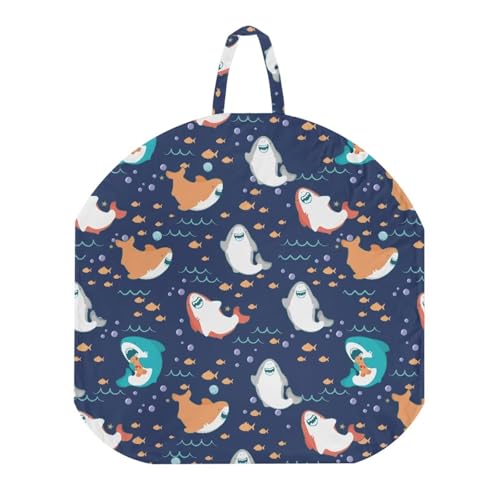 Sellikakes Cute Shark Baby Lounger Covers Replacement Newborn Nest Pillow Cover Sleeping Newborn Baby Nest Cover for 0-12 Months Baby Boys Girls