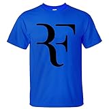 short sleeve Treask Spreading Men\'s Roger Federer Blue T Shirt