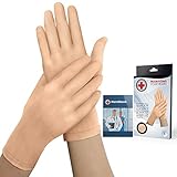 Dr. Arthritis Nude Fingerless Gloves for Women and Men: Arthritis Joint Pain Relief Compression Gloves for Comfortable Daily Tasks (Small Full Closed)