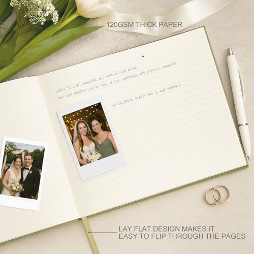 Livre d'or de mariage chic couverture rigide élégante pour réception