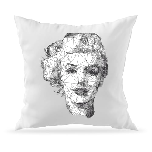 Marilyn Monroe Housse de coussin décorative pour canapé et rembourrage - 40 x 40 cm