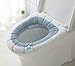 2 cojines universales impermeables para asiento de inodoro con lazo para colgar en el baño, suaves y cálidos, lavables