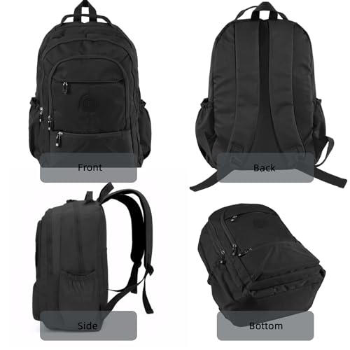 Laptop Backpack for Travel and Daily Use - Large Capacity, Shock-Resistant, Fits 16.5 Inch Laptop, Unisex (Black)4